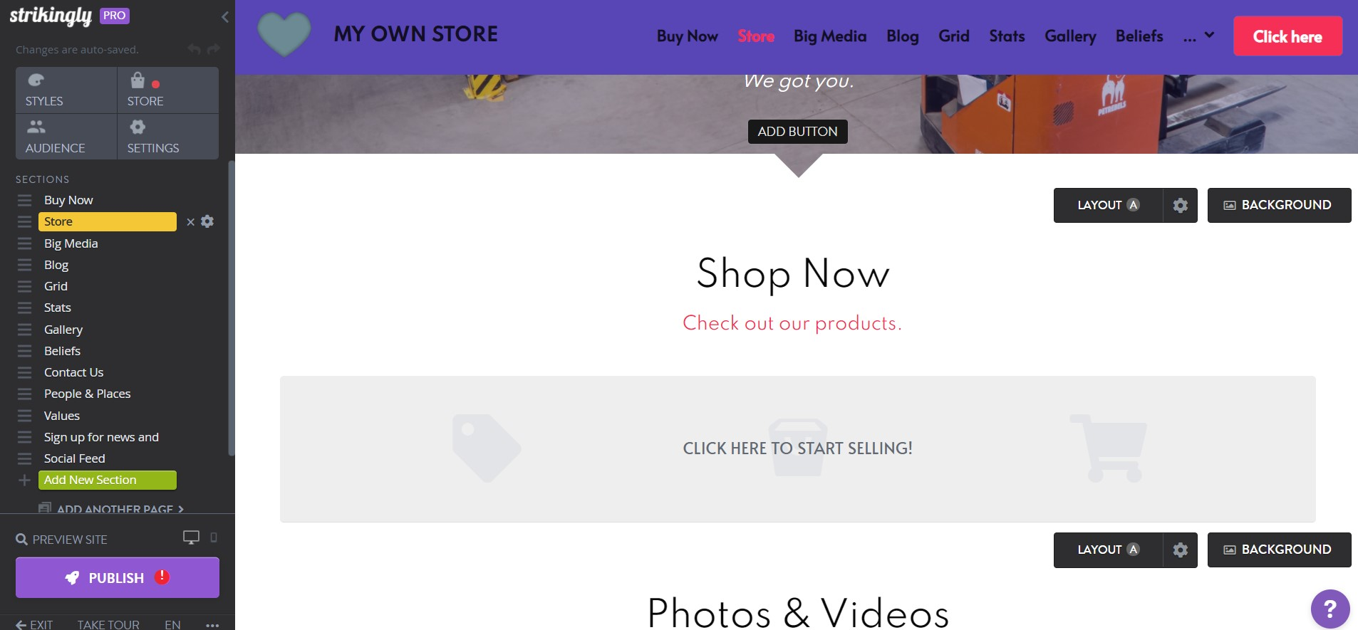 Image taken from Strikingly Product Image taken from Strikingly Product